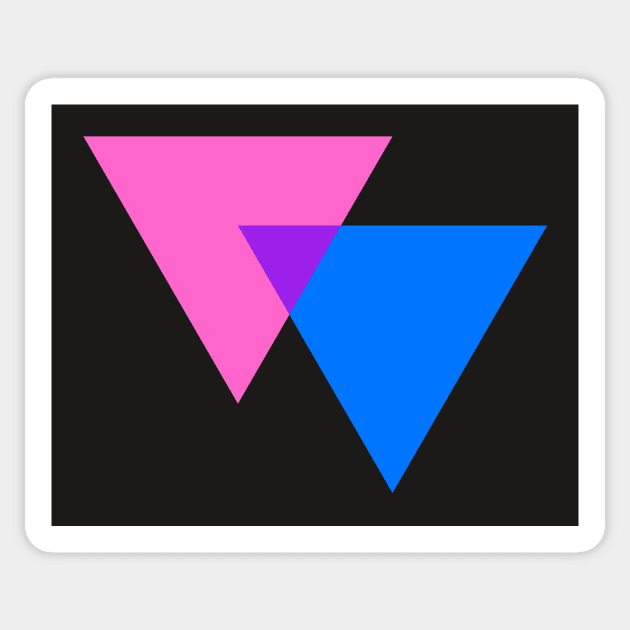 Biangles Bisexuality Symbol Sticker by Clouds